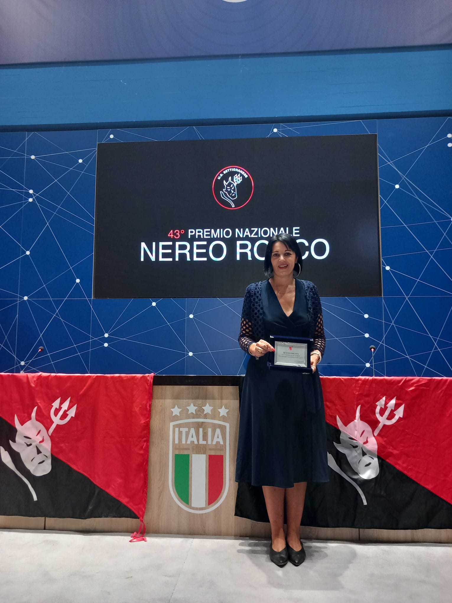 Un riconoscimento dalla cerimonia del 43esimo Nereo Rocco al Premio Costruiamo Gentilezza nello sport